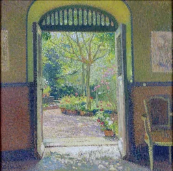 Ein Garten im Sonnenschein